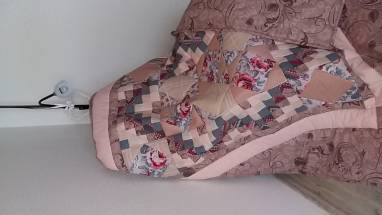 Плед-одеяло в стиле пэчворк 2,1*1,85м ручной работы