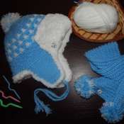 Комплект детская шапка и шарф