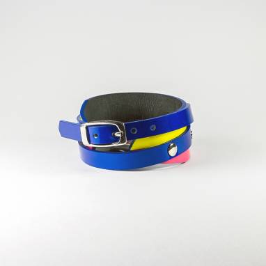 Кожаный браслет BrightBand ручной работы