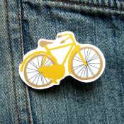 брошка "желтый велосипед"