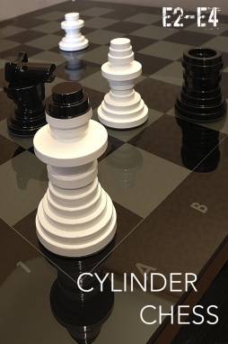 Дизайнерские цилиндрические шахматы ручной работы