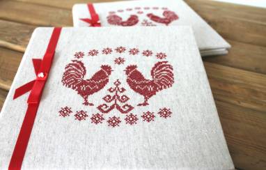 фотоальбом в белорусском стиле с вышивкой ручной работы