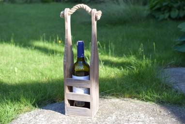 Переноска (корзина) для винной бутылки ручной работы