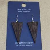 деревянные серьги Drevoo