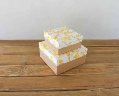 Коробка из крафт картона ручной работы