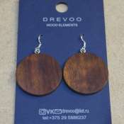 серьги деревянные Drevoo