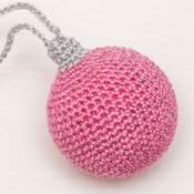 Ёлочный шарик 4 см, розовый