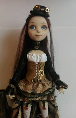 Интерьерная кукла в стиле стимпанк "Abigail" ручной работы