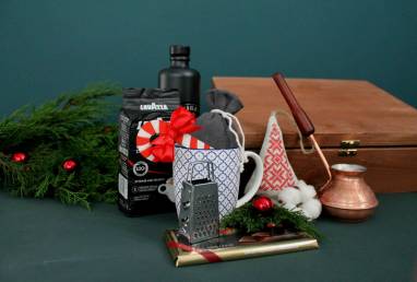 Подарочный набор с кофе и Рижским бальзамом ручной работы