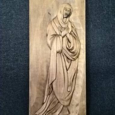  Деревянная скульптура, вырезанная вручную - Мария ручной работы