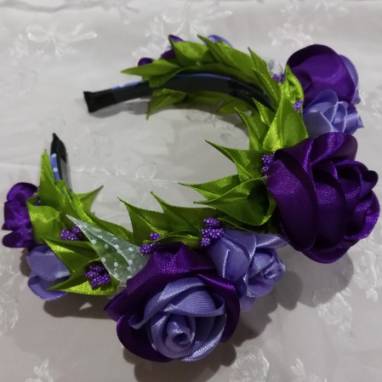 Ободок Розы violet ручной работы
