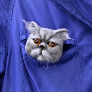 Брошь персидский кот