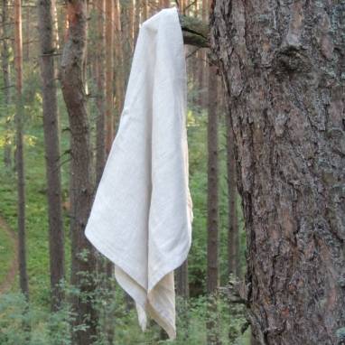 Льняное полотенце «Август» ручной работы