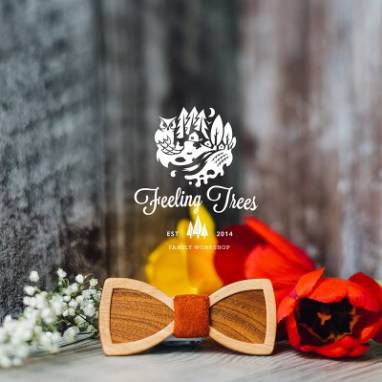 Деревянная галстук - бабочка (Wooden Bow Tie) в комбинации древесины ручной работы