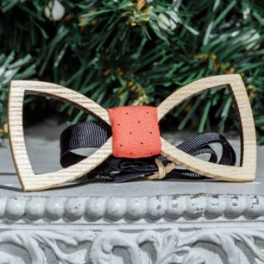 Деревянная галстук бабочки Drevoo Liberti ручной работы
