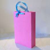 Подарочный пакет с бантиком розовый
