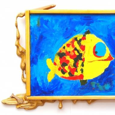Рамка для картины "Рыба" ручной работы