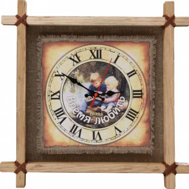 Часы настенные панно с рисунком ручной работы