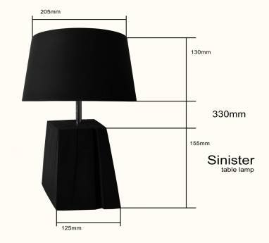 Table lamp "Sinister" #19  ручной работы