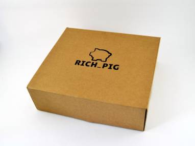 Подарочная упаковка для свинки-копилки RICH-PIG  ручной работы