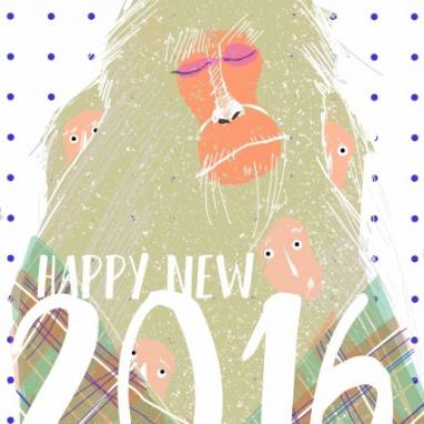 открытка к году обезьяны ручной работы