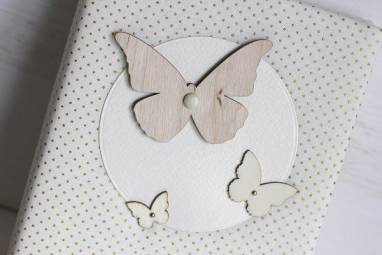 Блокнот "Зимние бабочки" ручной работы