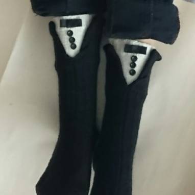 Вязаные мужские носки " Фрак" ручной работы