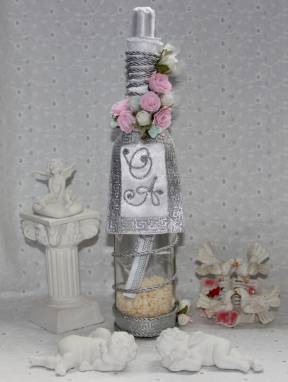 Декоративная бутылка "Свадебное Послание в бутылке" ручной работы