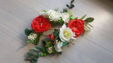 ветки свадебные с пионовидной розой ручной работы
