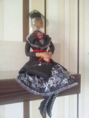 текстильная кукла Леди ручной работы