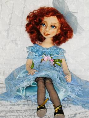 текстильная авторская кукла София ручной работы