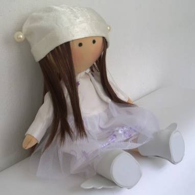 Интерьерная кукла Ангел невеста ручной работы