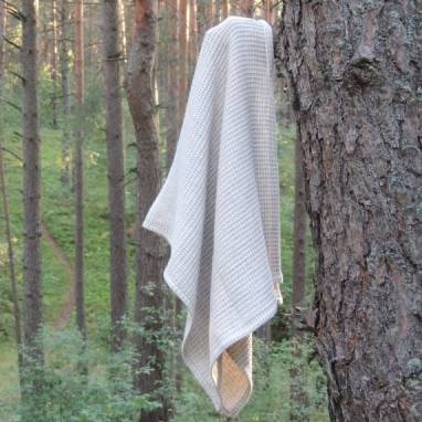 Льняное полотенце «Сивая легенда» ручной работы