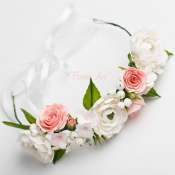 Свадебный ободок с цветами