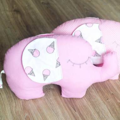 Подушка-игрушка слон ручной работы