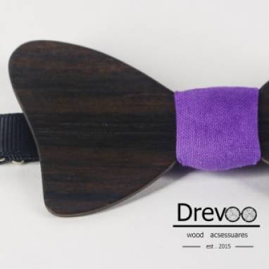 Деревянная галстук бабочки регулируемая  ручной работы