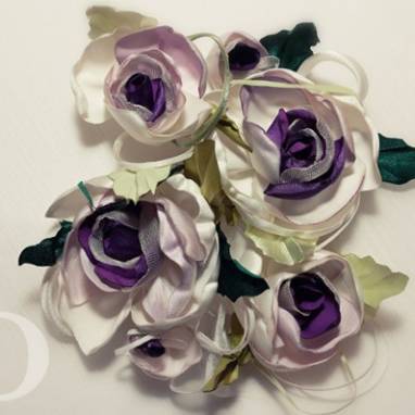 Cвадебные цветы для декора невесты из ткани ручной работы