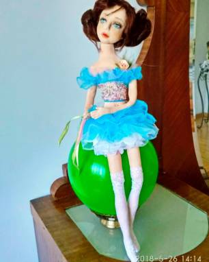 Авторская кукла Девочка с воздушным шаром ручной работы