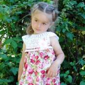 Комбинированное платье "Прованс", для девочки 3-4 года.