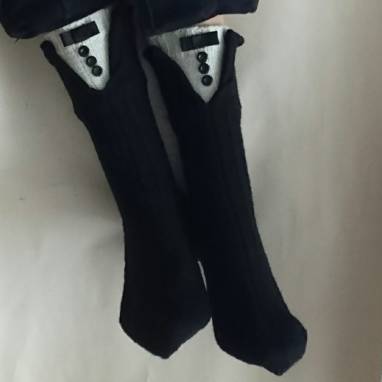 Вязаные мужские носки " Фрак" ручной работы