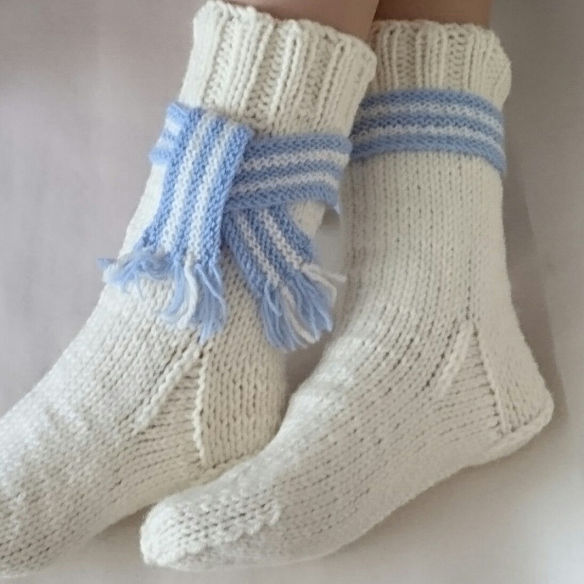 Как красиво связать носки спицами